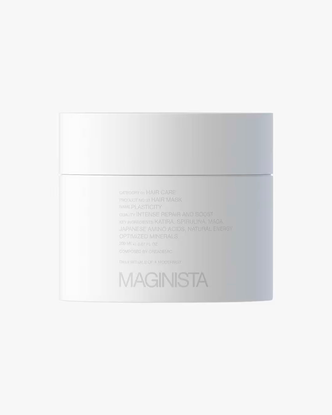 Maginista Plasticity Hair Mask Perfume Free Backbar 200ml