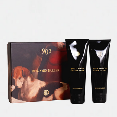 Benjamin Barber Gift Box Saffron & Leather - Shower Gel & Body Lotion 2 x 250ml