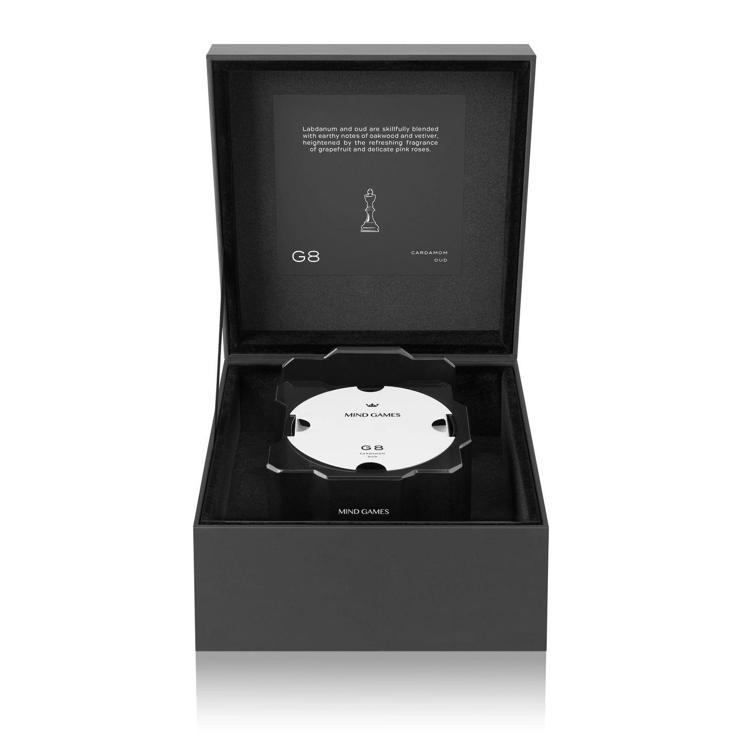 Mind Games G8 Black King Cardamom Oud 10oz Luxury Candle 283g