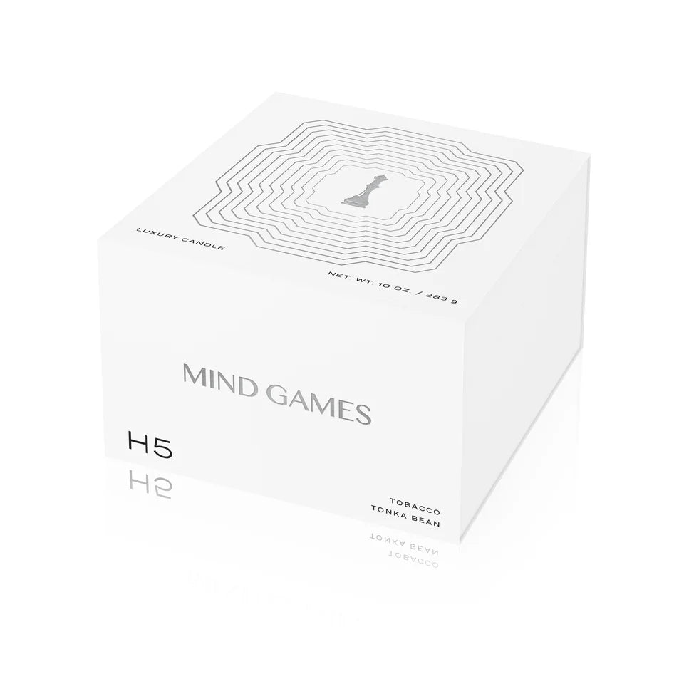 Mind Games H5 White Queen Tobacco Tonka Bean 10oz Luxury Candle 283g