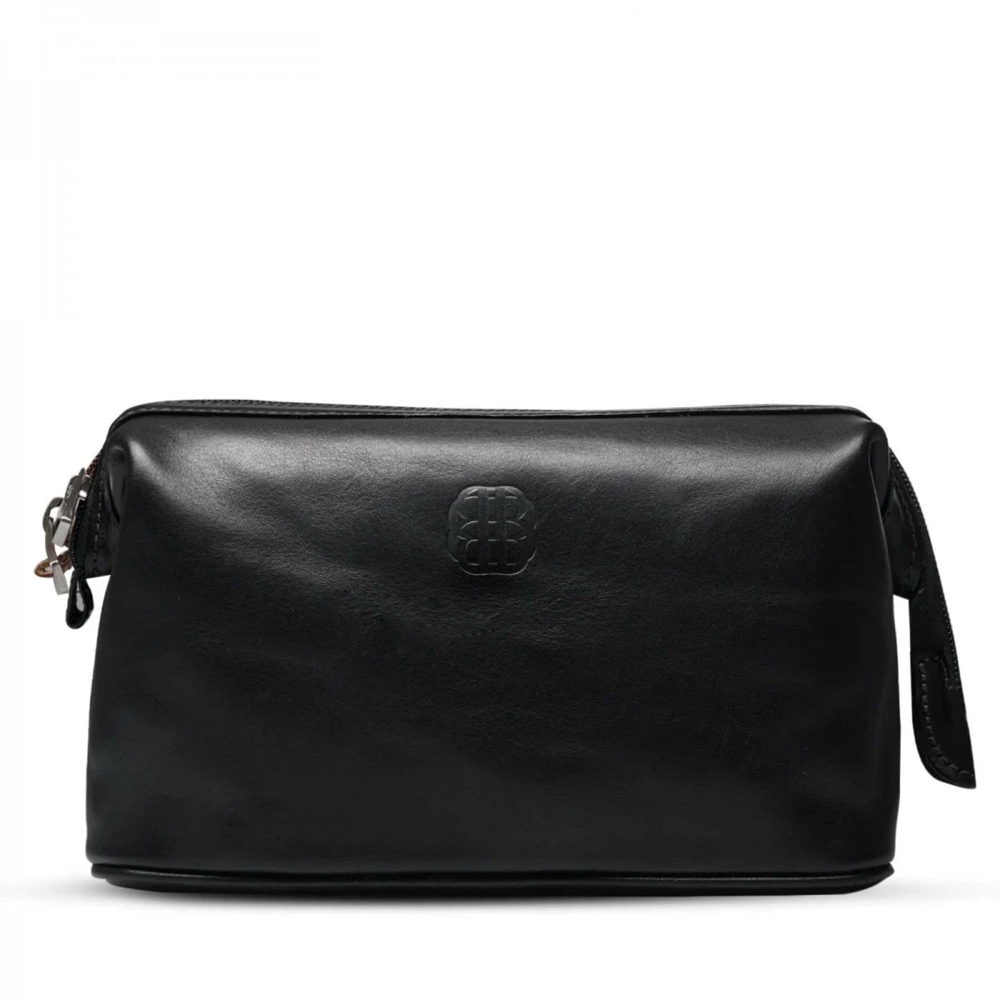 Benjamin Barber Black Leather Toilet Bag