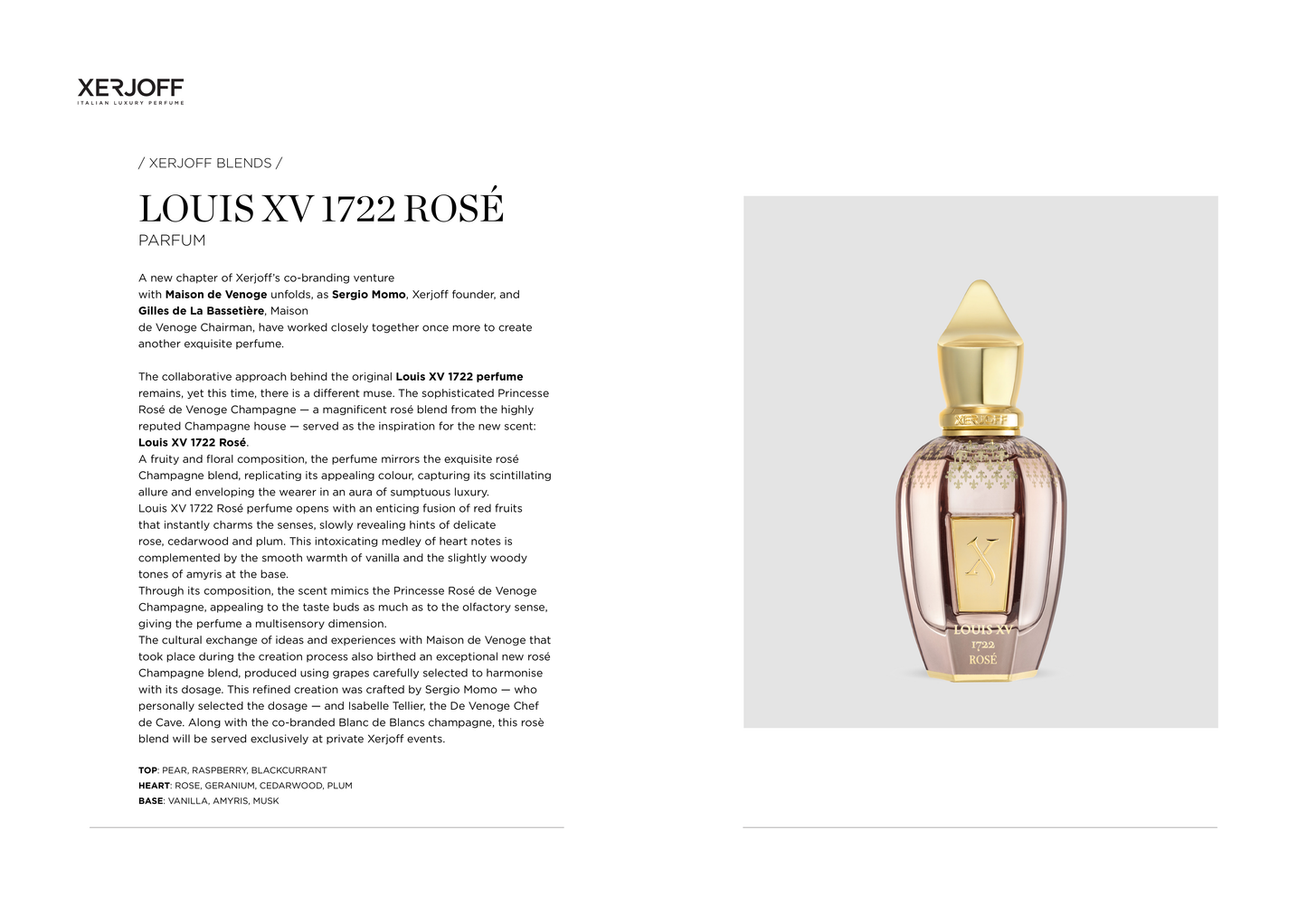 Louis XV 1722 Rosé Xerjoff Eau De Parfum 50ml