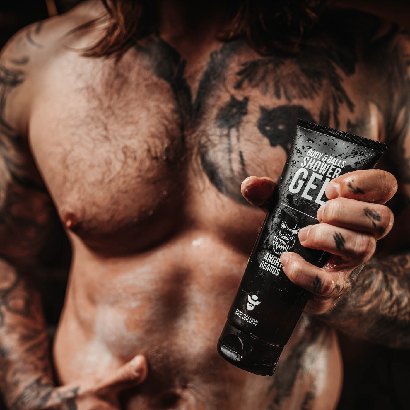 Angry Beards Dusjsåpe Kropp og Baller Jack Saloon 230ml