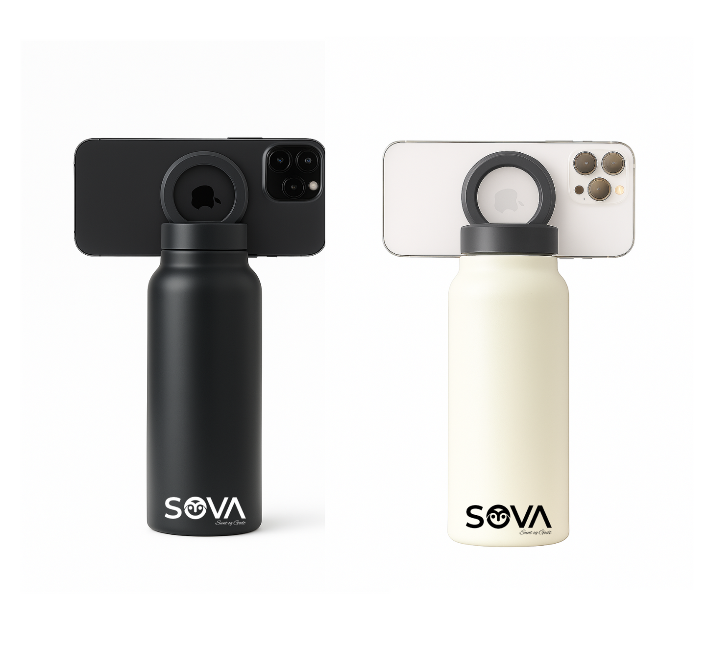Sova Hydro Vannflaske med Magnetisk Telefonholder 2x700ml