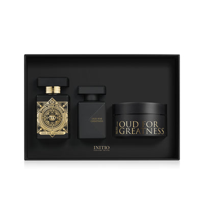Oud For Greatness Initio Christmas Set 2025 90ml + 50ml + 200ml Parfyme Sett