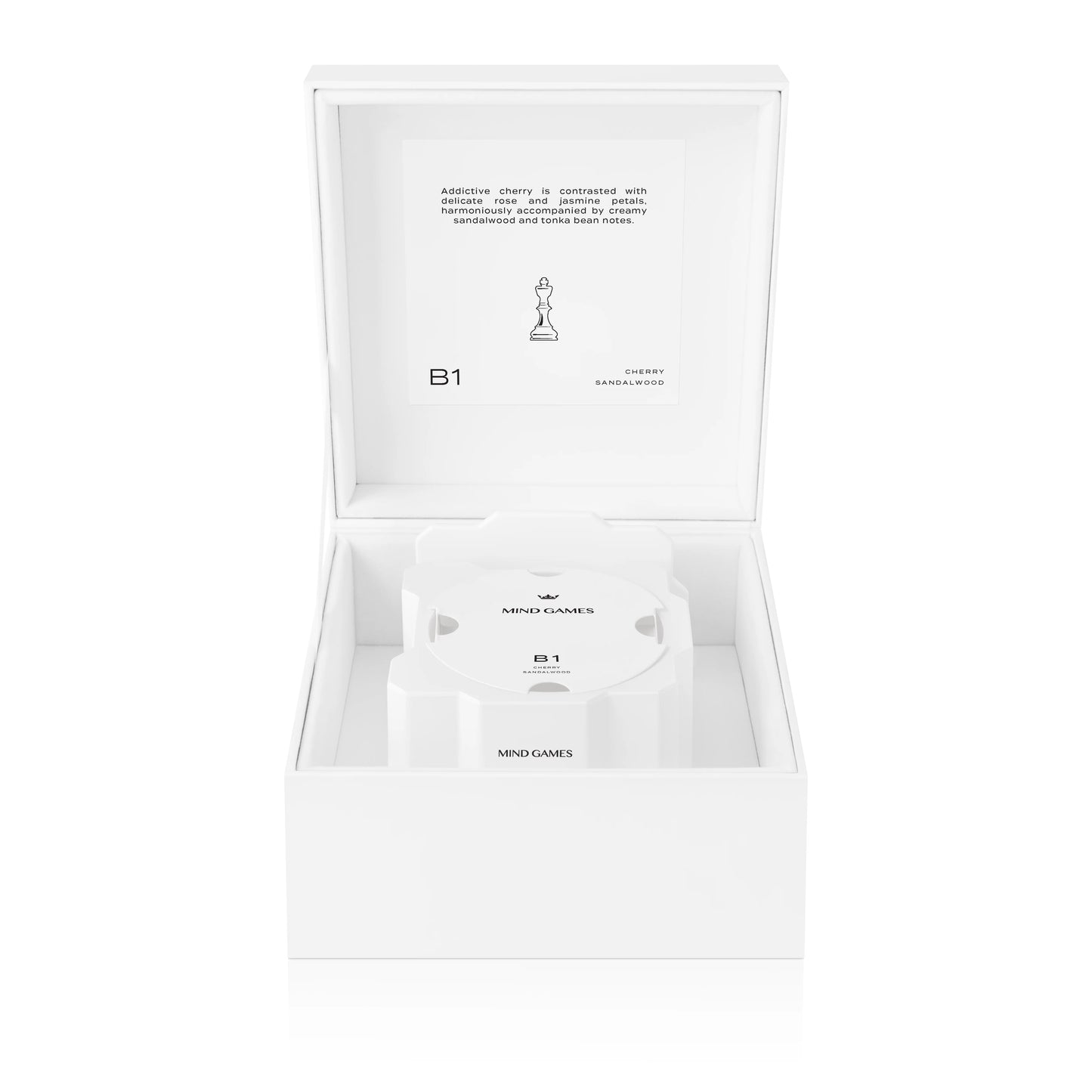 Mind Games B1 White King Cherry Sandalwood 10oz Luxury Candle 283g