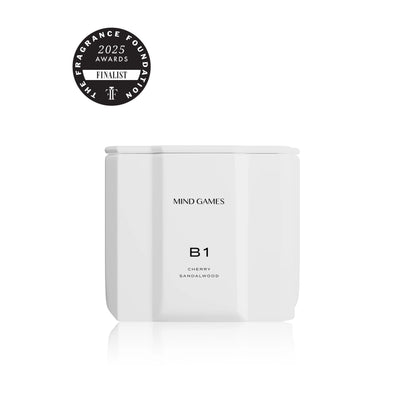 Mind Games B1 White King Cherry Sandalwood 10oz Luxury Candle 283g