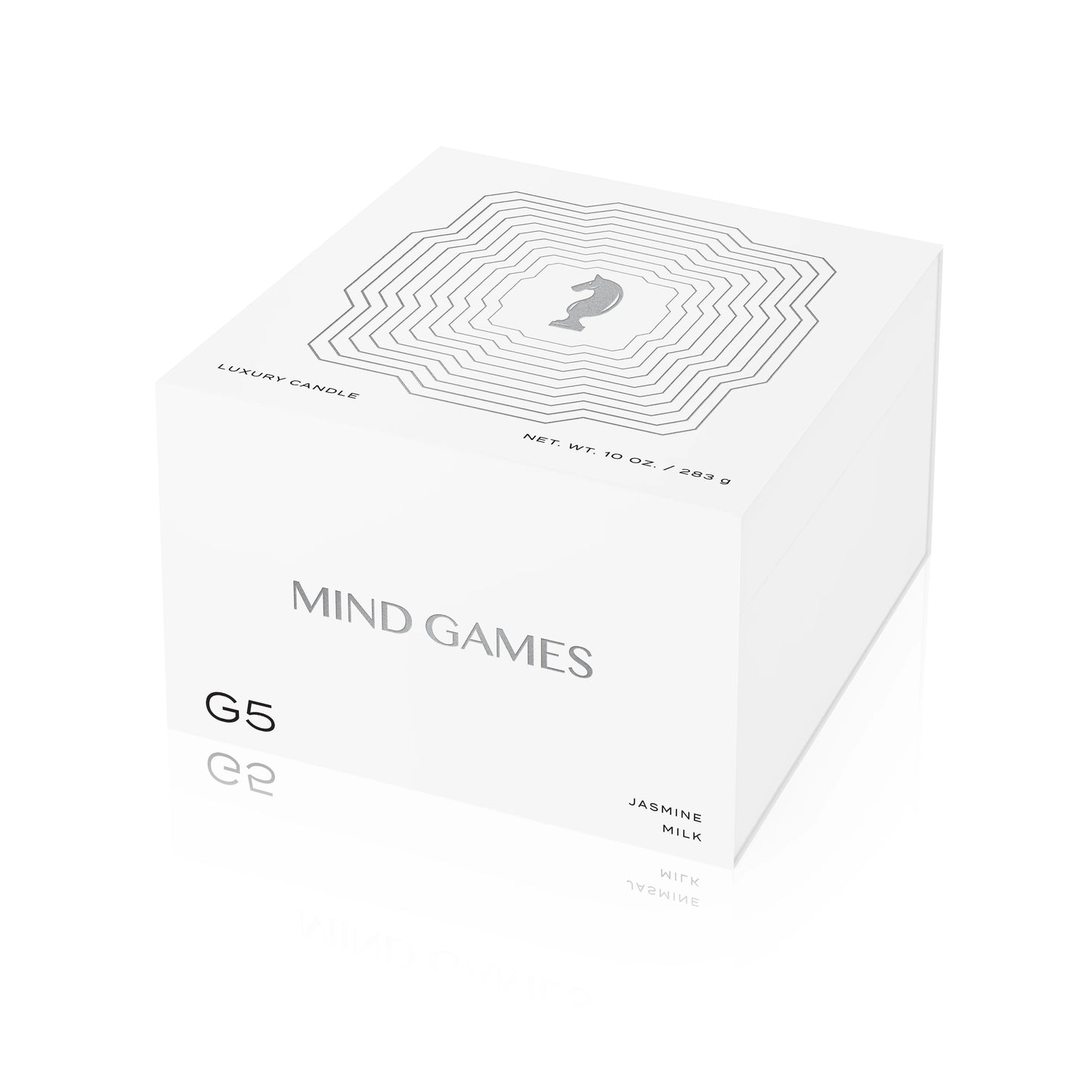 Mind Games G5 White Knight Jasmine Milk 10oz Luxury Candle 283g