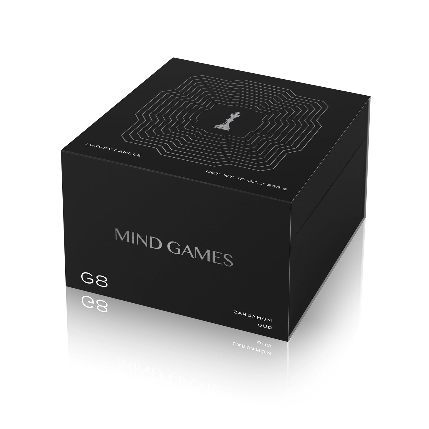 Mind Games G8 Black King Cardamom Oud 10oz Luxury Candle 283g