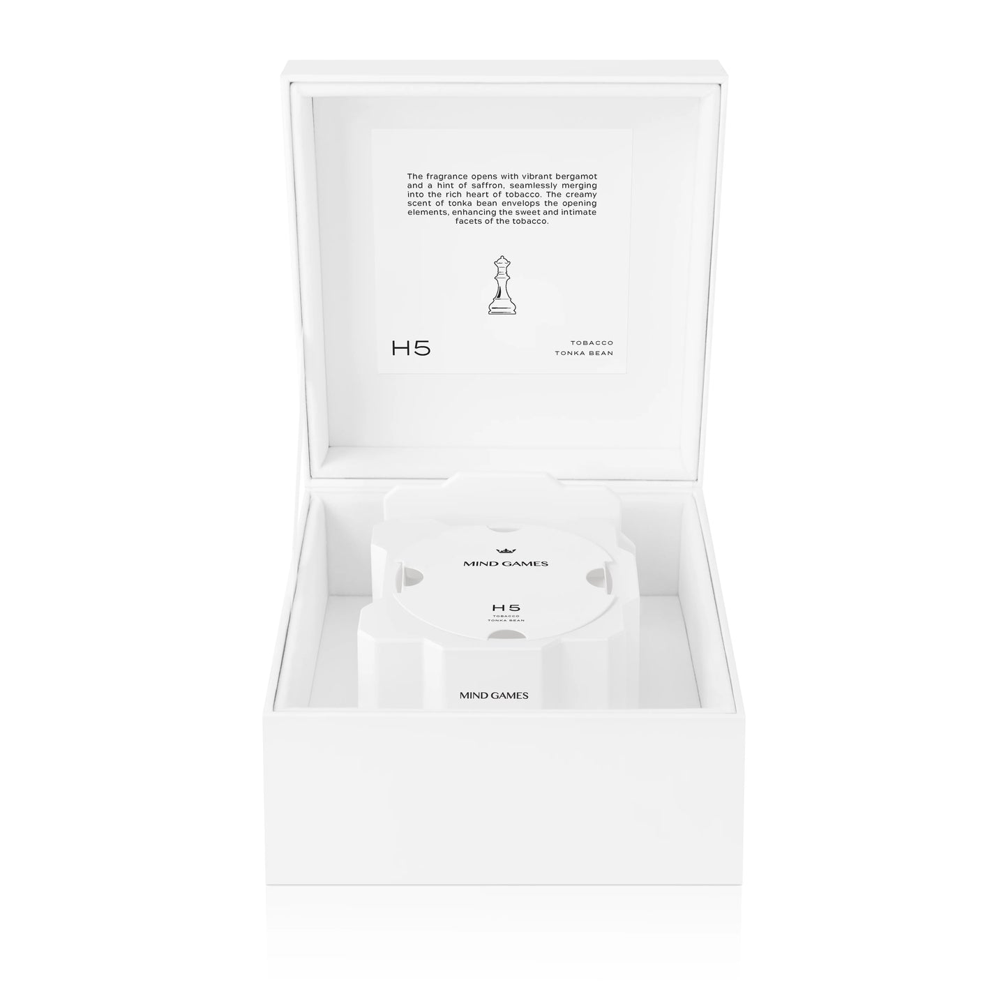 Mind Games H5 White Queen Tobacco Tonka Bean 10oz Luxury Candle 283g