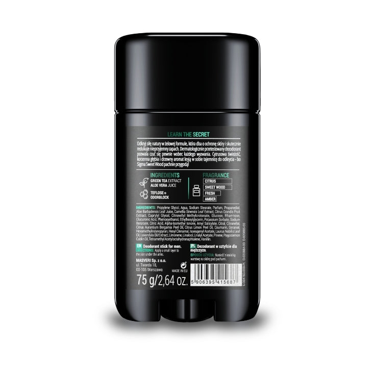 Masveri Sweet Wood 48h Deodorant Gel Stick 75g