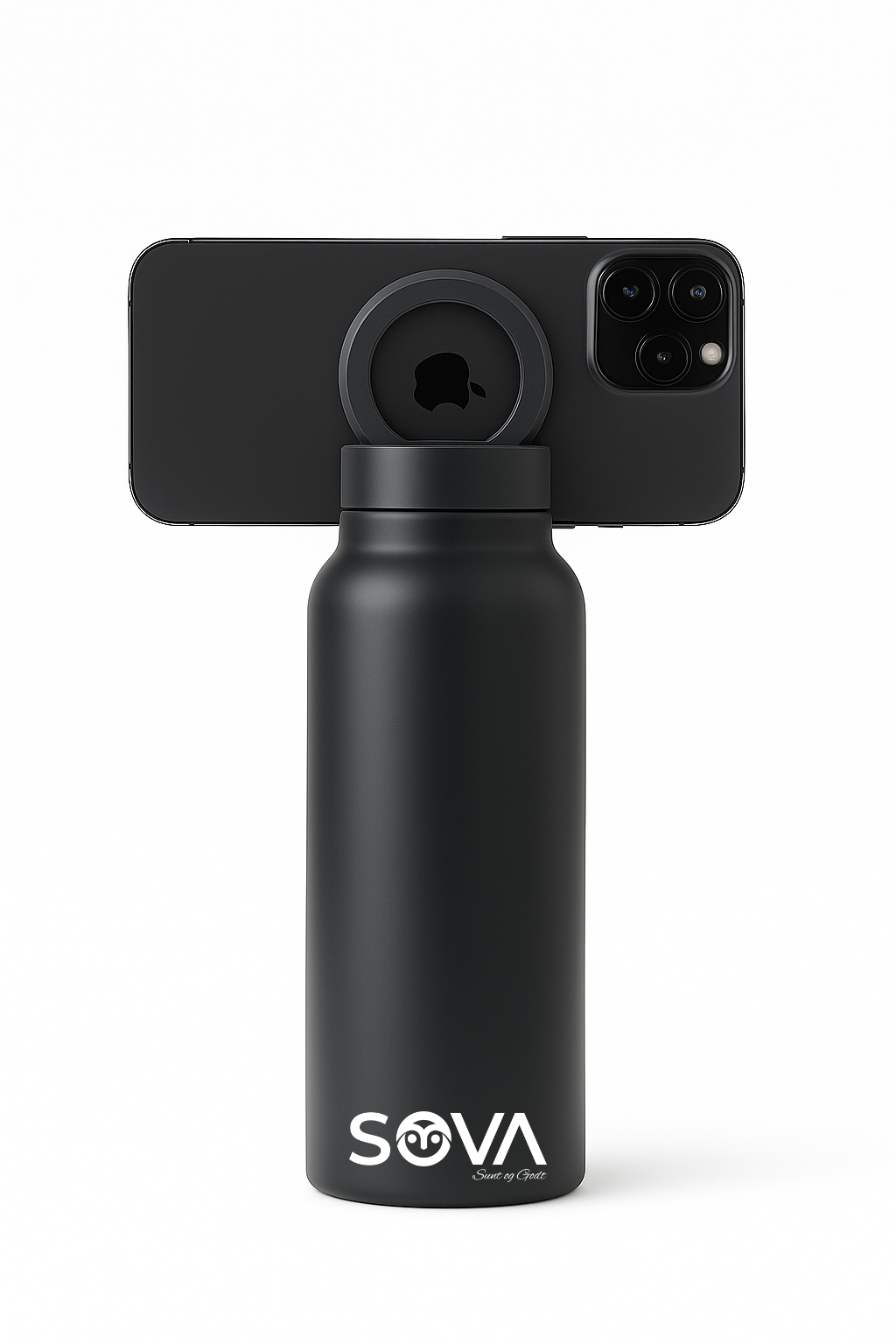 Sova Hydro Vannflaske med Magnetisk Telefonholder 700ml
