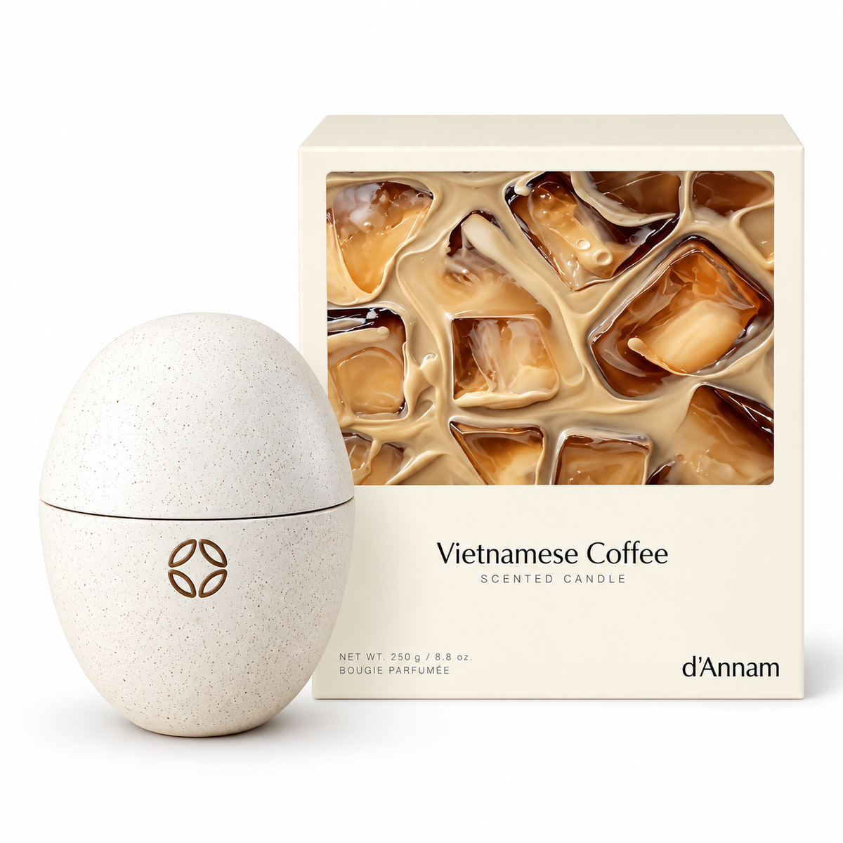Vietnamese Coffee d`Annam Egg Candle 250g