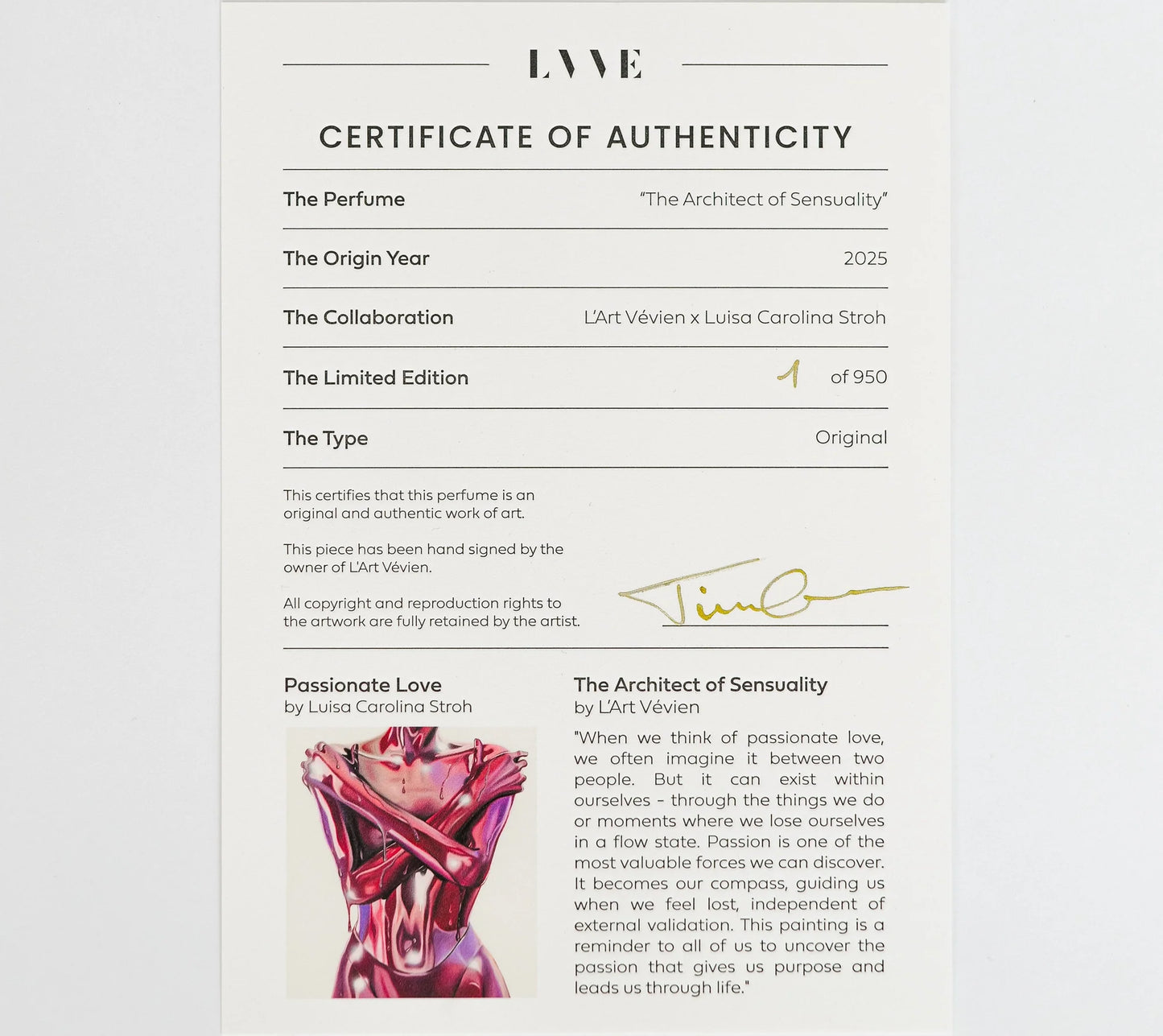 The Architect of Sensuality L’Art Vévien Extrait De Parfum 100ml
