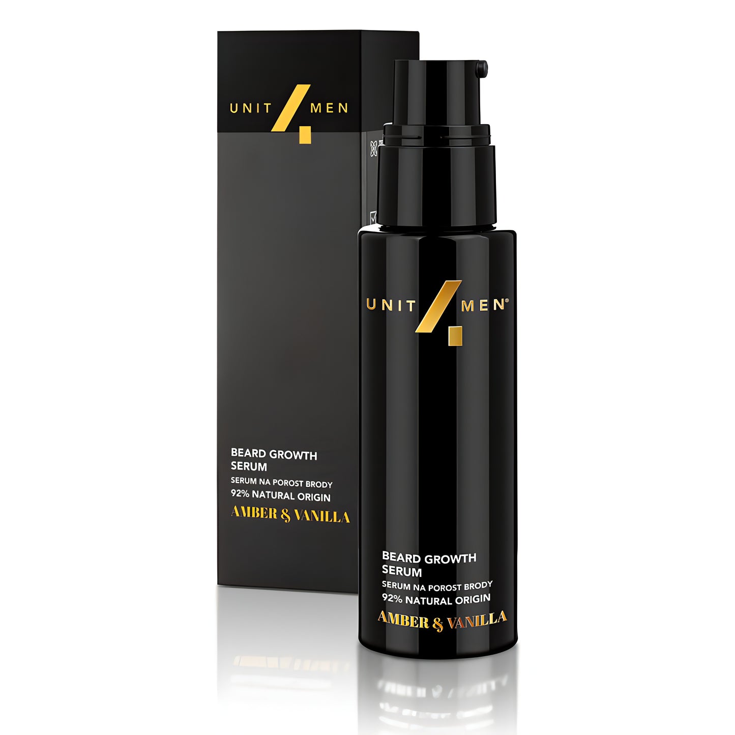 Unit4men Skjeggserum Amber&Vanilje 30 ml- Tuxedo.no - Nettbutikk - On Demand Barbers Oslo Norway